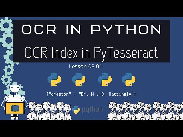 How to OCR an Index in Python with PyTesseract (OCR in Python Tutorials 03.01)