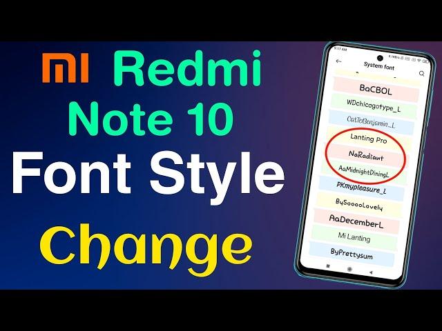 How to Change Font Style in Redmi Note 10 | Redmi Note 10 Font Style & Size Change Kaise Kare