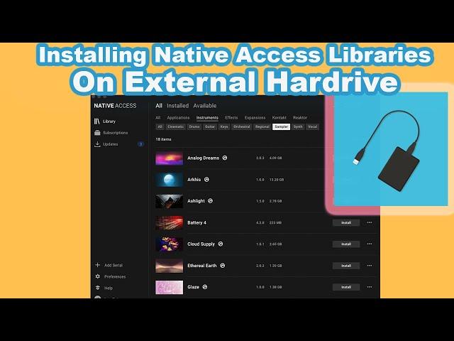 Install Native Access Libraries On Your External Hard drive (Settings You Need)