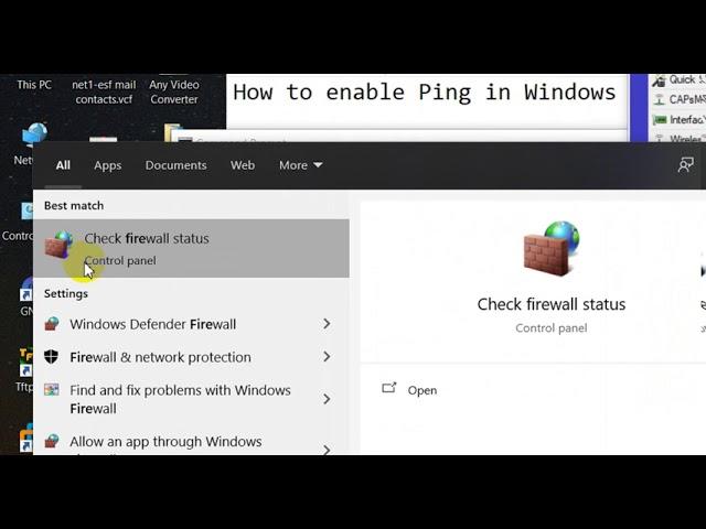 How to enable Ping in Windows 10