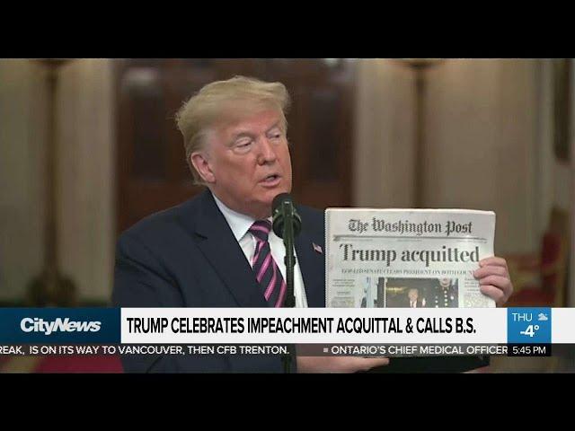 Trump celebrates impeachment acquittal