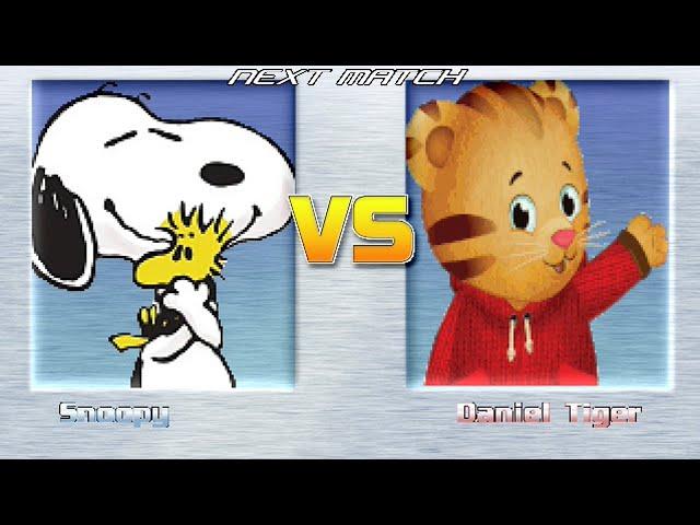 M.U.G.E.N BATTLES | Snoopy vs Daniel Tiger | Peanuts vs Daniel Tiger's Neighborhood