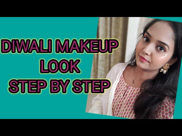 DIWALI MAKEUP LOOK STEP BY STEP | MAKEUP FOR BEGGINERS |  MAKEUP IN AFFORDABLE PRICE