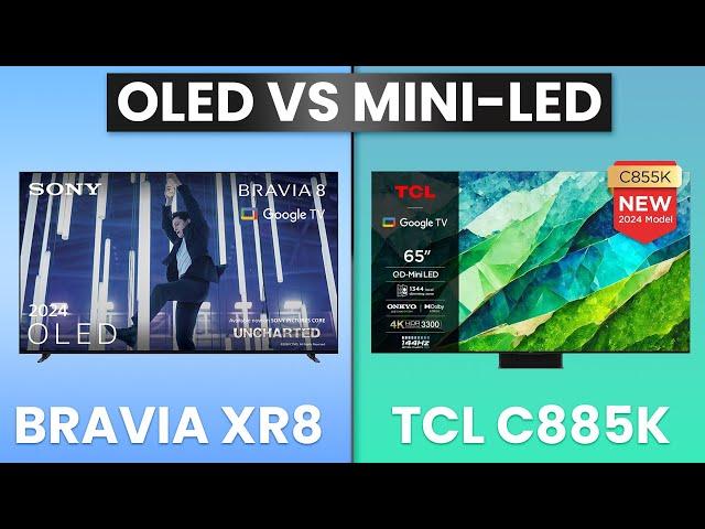 OLED TV vs Mini-LED Comparison ( TCL C855K vs Sony Bravia XR8 )