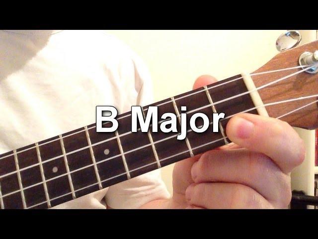 How to play B Major chord on the ukulele!