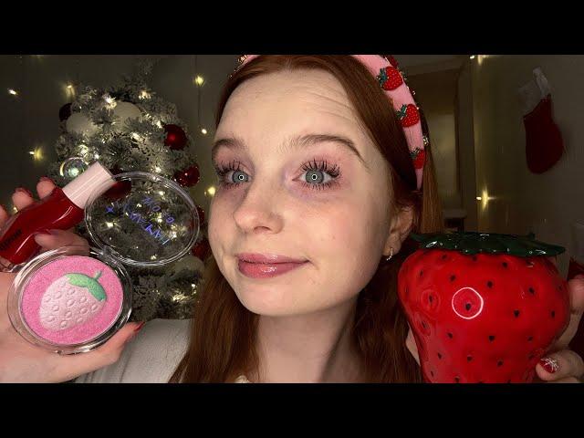 ASMR Strawberry Shortcake Gets You Ready For A Winter Party! ️