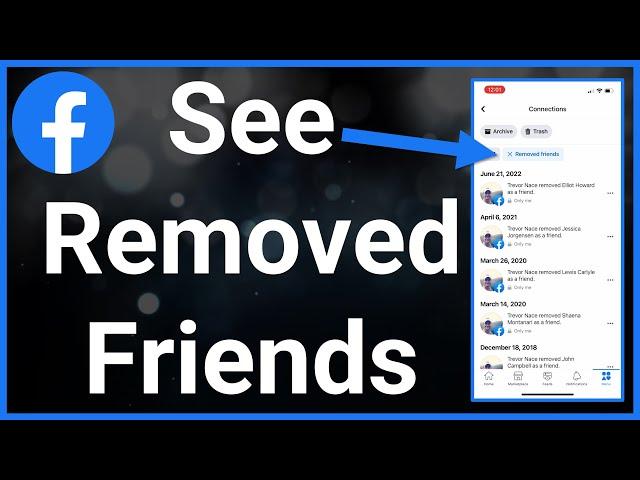 How To See Removed Friends On Facebook