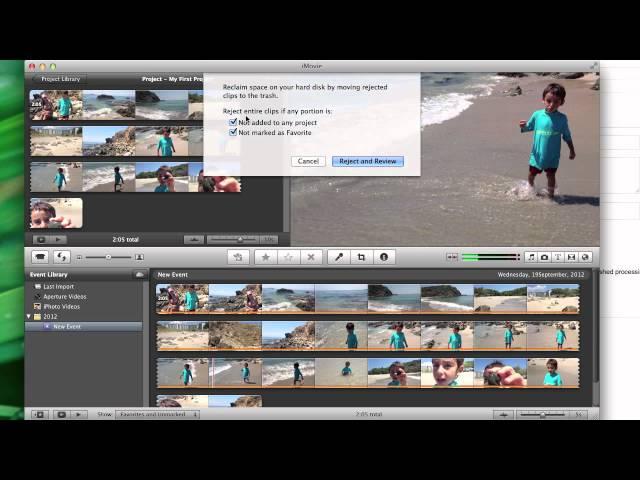 iMovie removing extra files that clog up your hard drive