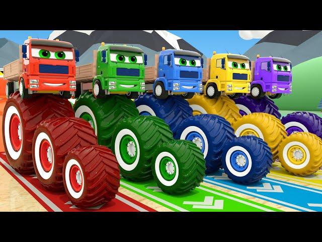 Wheels on the Bus + Color Balls & Sing a Song! | Baby Nursery Rhymes & Kids Songs Wheel Craft City