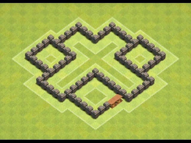 Clash of Clans Town Hall 4 Defense Base (WORKS)