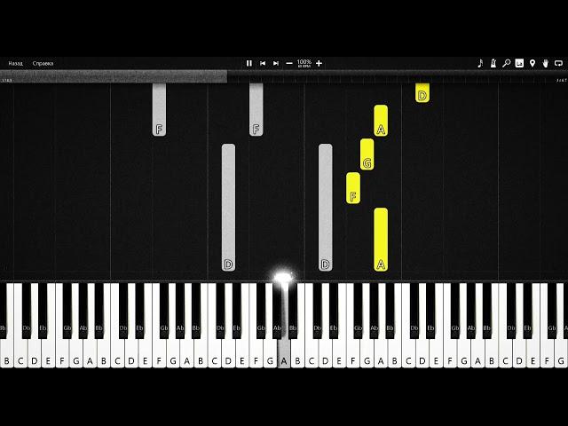 [PIANO TUTORIAL] Игорь Корнелюк - Город, которого нет (Synthesia MIDI Cover)