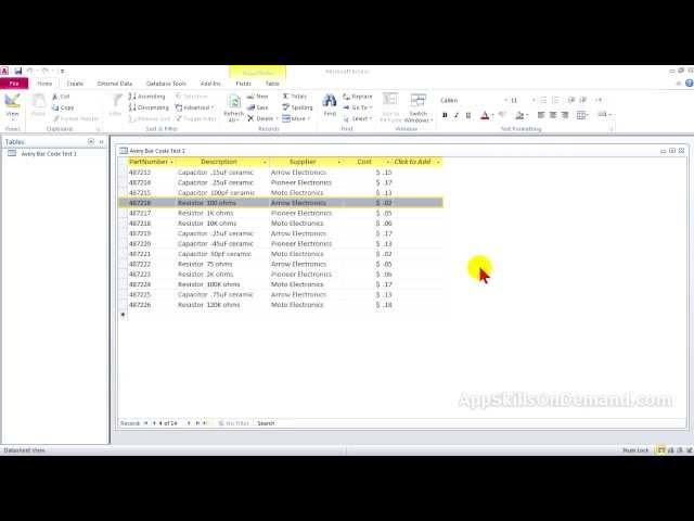 Avery Design Pro Lesson 10 - How to merge Excel and Access lists to produce labels.