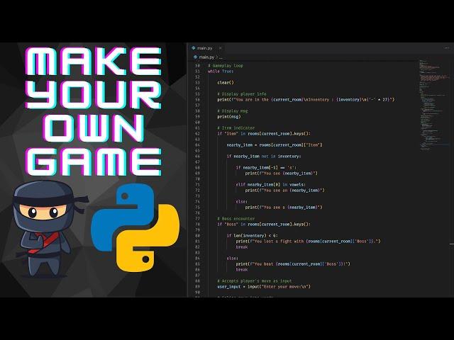 Text Based Dungeon Game in Python | Coding Tutorial