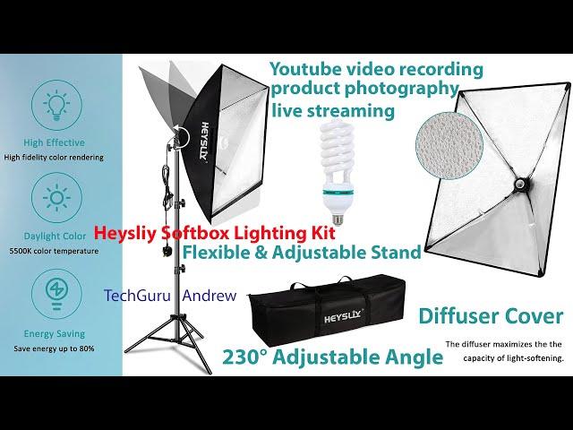 Heysliy Professional Photography Softbox Lighting Kit REVIEW