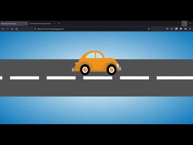 Moving car animation html css design #car #moving #animation #move #trend #viral #top