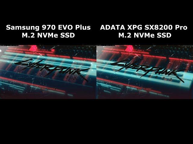 Cyberpunk 2077 | Samsung 970 EVO Plus vs ADATA XPG SX8200 Pro Load Times (v1.06)