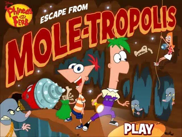 Phineas And Ferb Escape From Mole Tropolis Gameplay