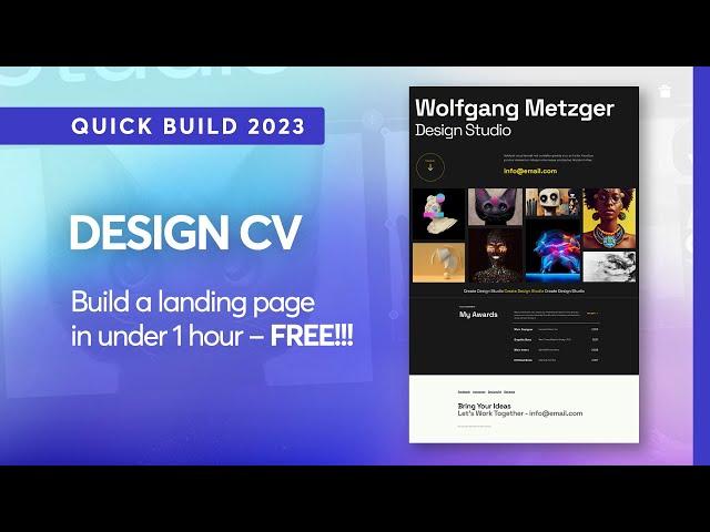 Double Your Income Overnight: Design a Pro-Level CV Landing Page in Under an Hour