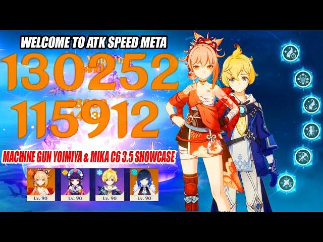 Machine Gun Yoimiya & Mika C6 1.5M Combo Showcase | Welcome to Atk Speed Meta 3.5!