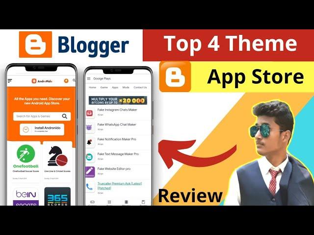 Best 4 App Store Themes in blogger App Store Templates For Blogger Sites || App store blogger Themes