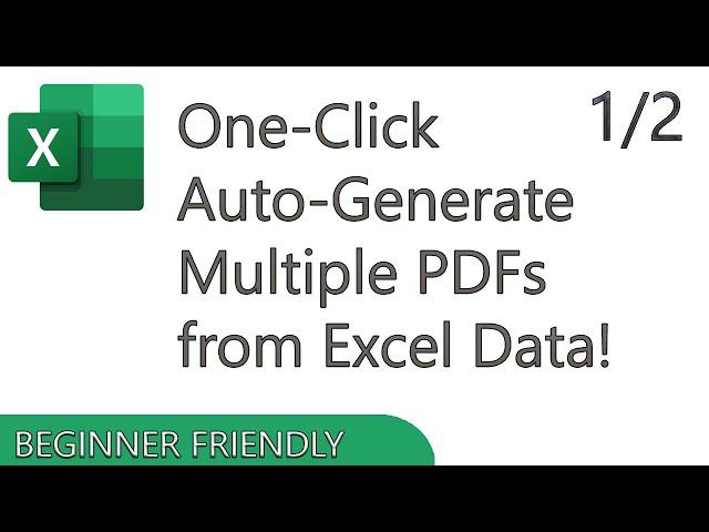 Excel Data To Multiple PDFs (No PowerApps Premium, Free!) - Part 1/2