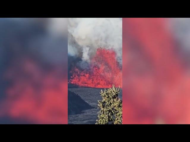 Hawaii's Kilauea Volcano Sends Spurts of Lava Sky High