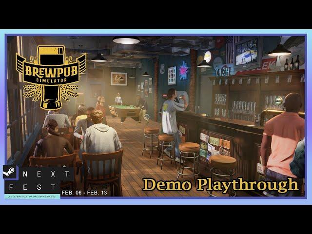 Brewpub Simulator | Next Fest 2023 | Demo Playthrough