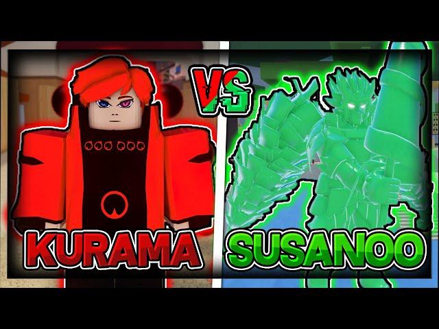 SIX PATHS KURAMA VS PERFECT SAMURAI SUSANOO IN SHINDO LIFE | Shindo Life Tailed Beast VS Akuma