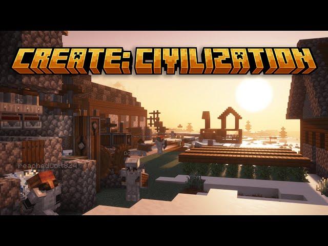 100 Player Minecraft Civilization, But With Create Mod