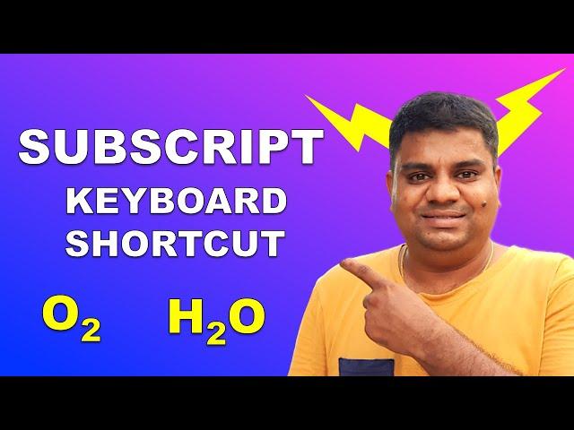 How To Type Subscript On Keyboard - [ Shortcut ]