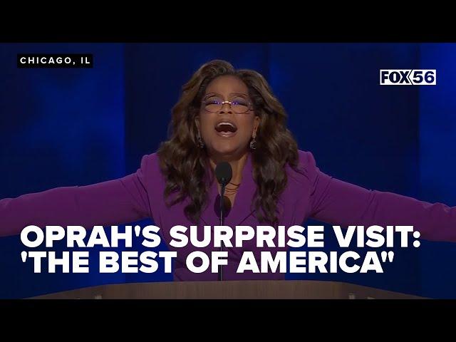 Oprah surprises DNC crowd, highlights 'the best of America'