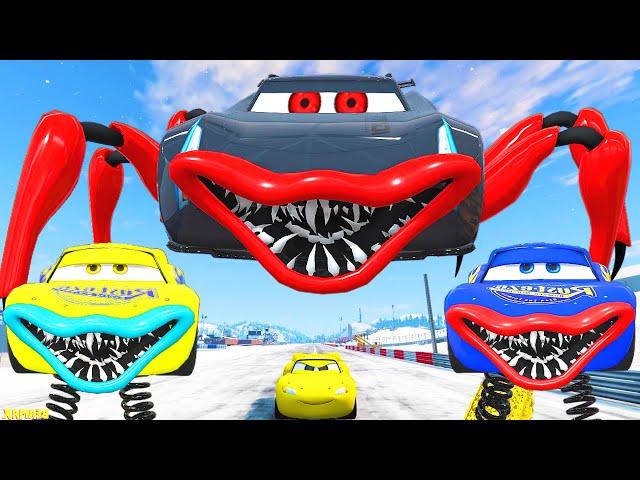 Live Epic Escape From Lightning McQueen Eater Monsters | McQueen VS Lightning McQueen | BeamNGDrive6