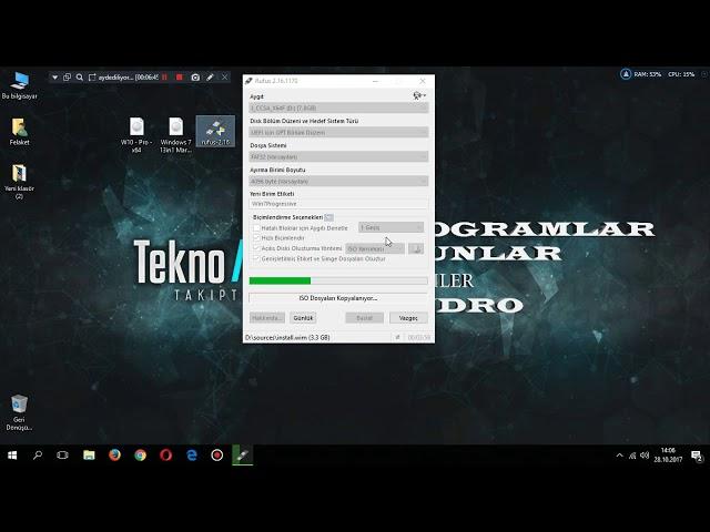 Rufus programı ile windows 7 format usb si hazırlama ve  USB den format atma