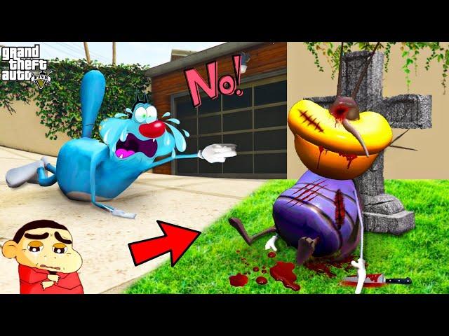 Paplu Cockroach Died But Who Killed? Oggy Finds Killer With Shinchan In GTA 5!