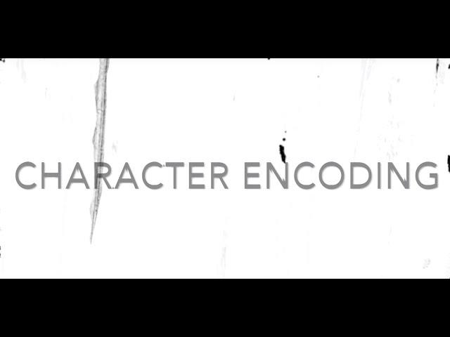 What is a character encoding, and why is it matters?