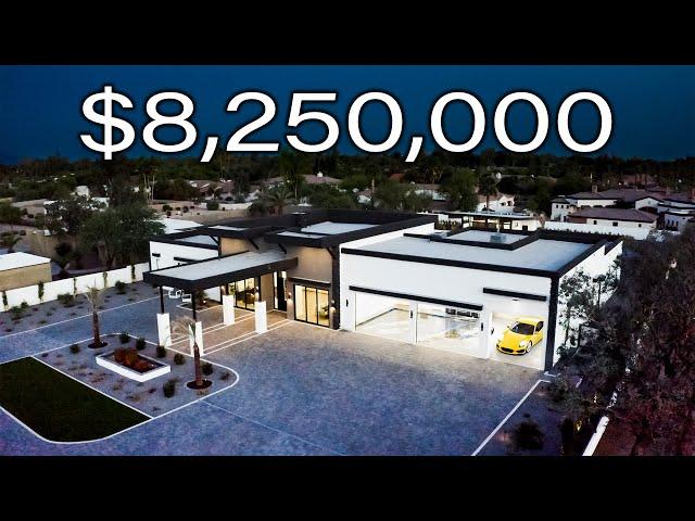 Inside a $8,250,000 MODERN MANSION in Scottsdale Arizona with a Pickleball Court