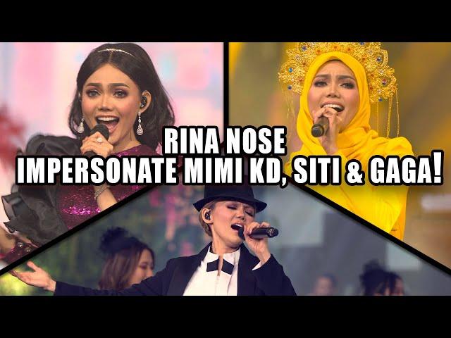 Amazing! Rina Nose impersonates Krisdayanti, Siti Nurhaliza & Lady Gaga on 1 stage!