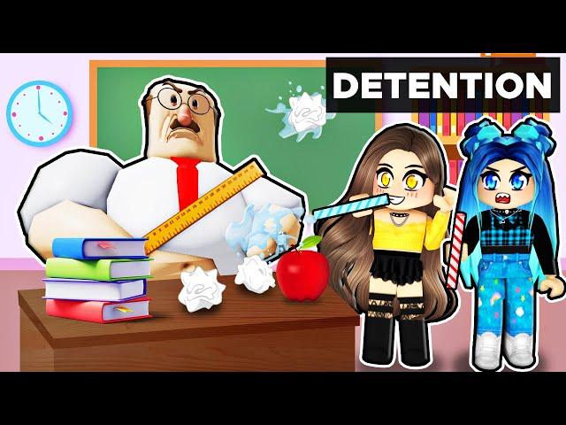 Breaking Out Of SCHOOL DETENTION In Roblox!