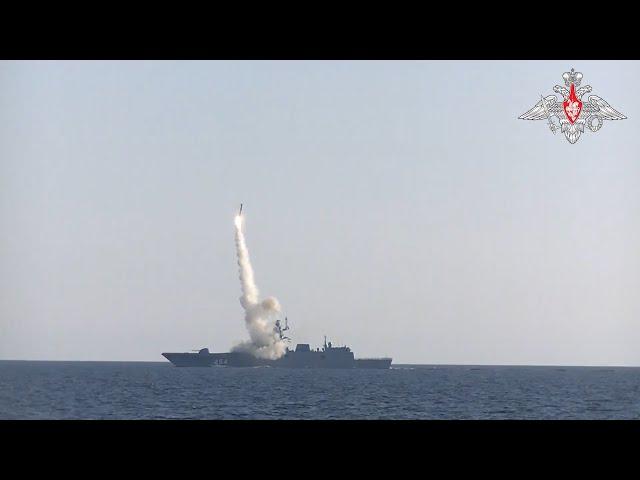 Zircon Hypersonic Missile Launch from the Frigate Admiral Gorshkov in the Barents Sea | Speed:Mach 7