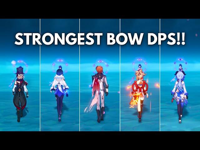 STRONGEST Bow DPS !! Bow Only DMG SHOWCASE !! [ Genshin Impact ]