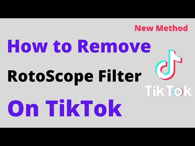 How to Remove Rotoscope Filter From TikTok Video