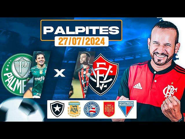 PALPITES DE FUTEBOL SÁBADO 27 07 2024 + BILHETE PRONTO 