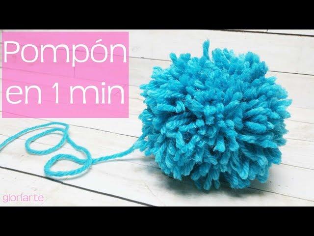 Cómo hacer un pompón en 1 minuto. How to make a pompon in 1 minute.