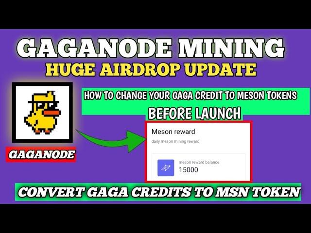 How to Swap Your Gaga Credit for Meson Tokens + Gaganode Mining Airdrop!