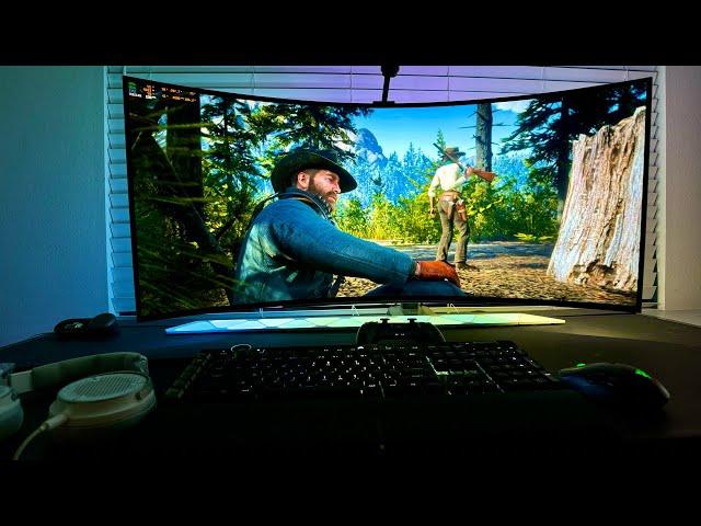 Red Dead Redemption 2 is so AWESOME on the 2024 LG 45" OLED UltraWide | LG45GS96QB with RTX HDR