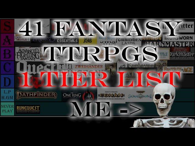 Ultimate Fantasy Tabletop RPG Tier List PART 1