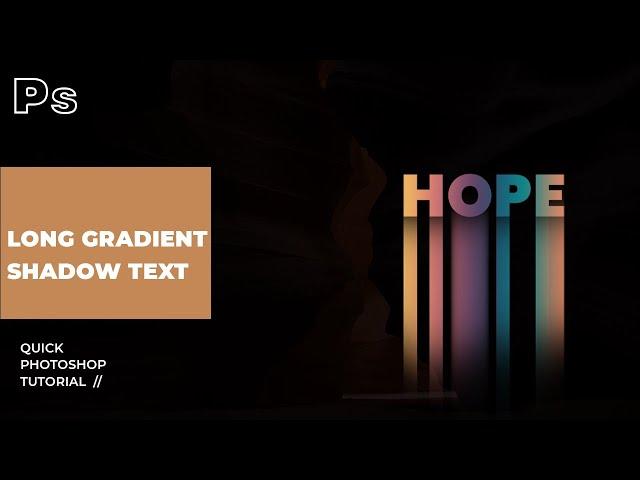 Photoshop Tutorial: Long Gradient Shadow Text Effect