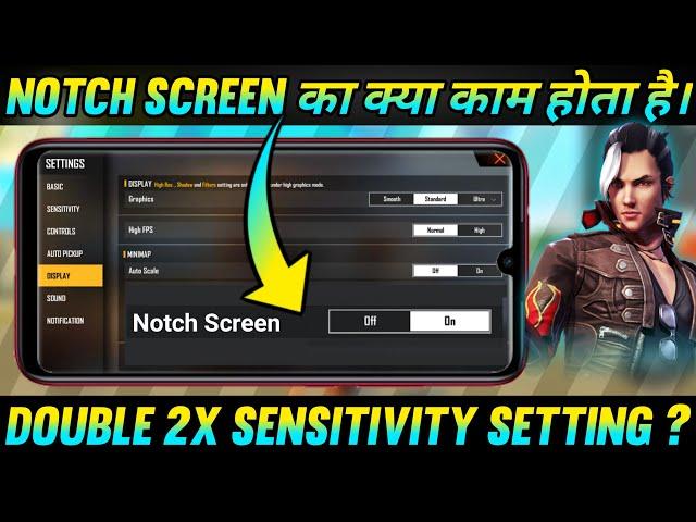 What is the work of notch screen in free fire | What is notch screen settings in free fire