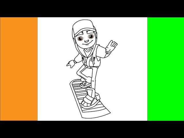 How To Draw Jake | Subway Surfers | Easy Drawing