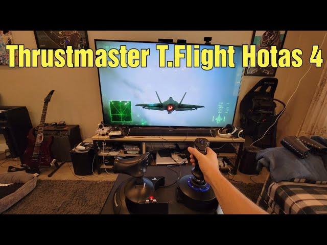 PS5 Thrustmaster t.flight Hotas 4 works awesome for Ace Combat 7 w/ Vibrating Xrocker Gaming chair